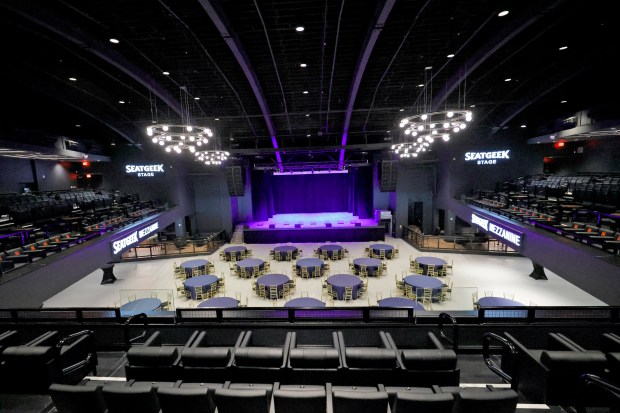 The view from the new mezzanine level at the remodeled War Memorial Auditorium in Fort Lauderdale. (Amy Beth Bennett/South Florida Sun Sentinel)