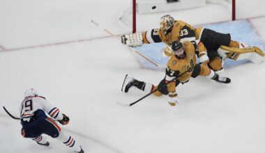 Score in OT gives Oilers a 5-4 win over Golden Knights and a 2-0 series lead