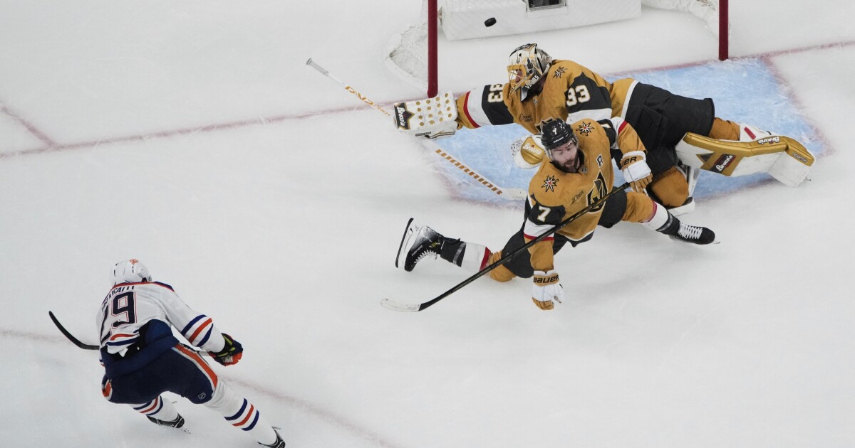 Score in OT gives Oilers a 5-4 win over Golden Knights and a 2-0 series lead