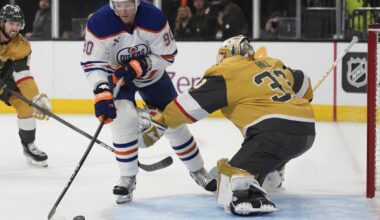 Oilers rally for NHL-record to beat Golden Knights 4-2 in Game 1