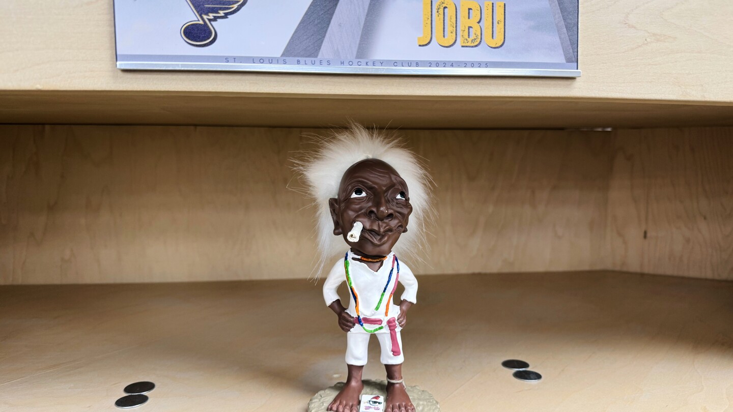 Meet Jobu, the good luck charm behind the St. Louis Blues' late-season run to the playoffs