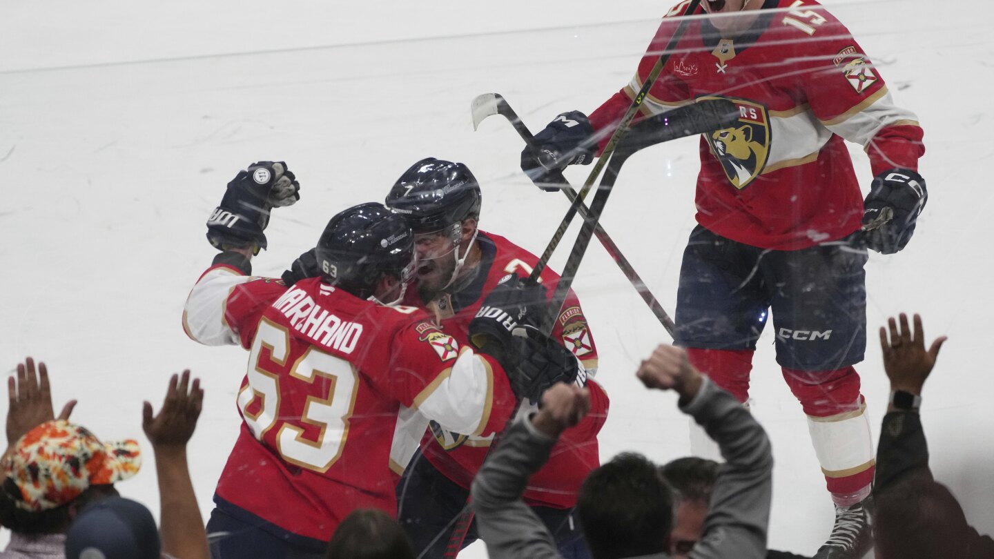 Marchand scores in OT, Panthers top Maple Leafs 5-4 to cut series deficit to 2-1