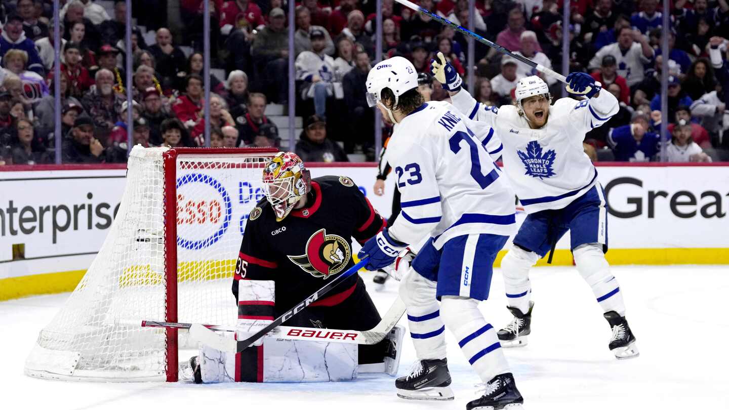 Maple Leafs advance to the 2nd round of NHL playoffs by eliminating Senators 4-2 in Game 6
