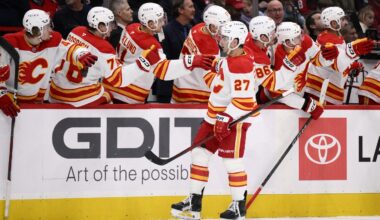 Flames beat the Capitals 3-1 despite Ovechkin scoring, move into the final playoff spot in the West