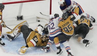 Oilers beat Golden Knights 1-0 in OT in Game 5 to reach Western Conference finals