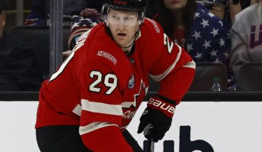 MacKinnon scored twice as Canada shutout Slovakia 7-0