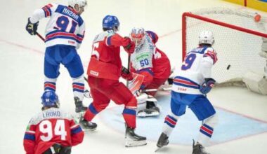 Blackhawks’ Nazar scores twice as US rallies past Czechs at ice hockey worlds