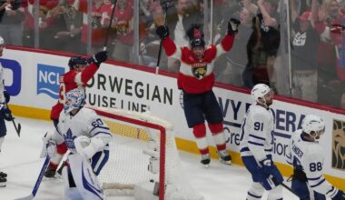 Hellebuyck and Jets back on road in NHL playoffs at Dallas; Florida seeks to get even vs. Toronto