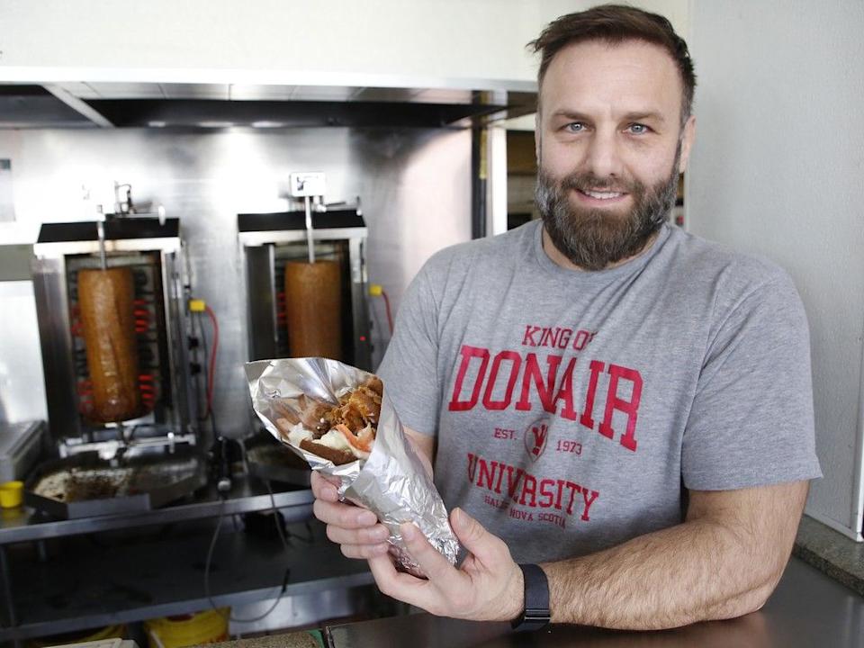  Nick Nahas, co-owner of King of Donair, is seen in their Quinpool Road shop in Halifax Thursday, February 16, 2023.