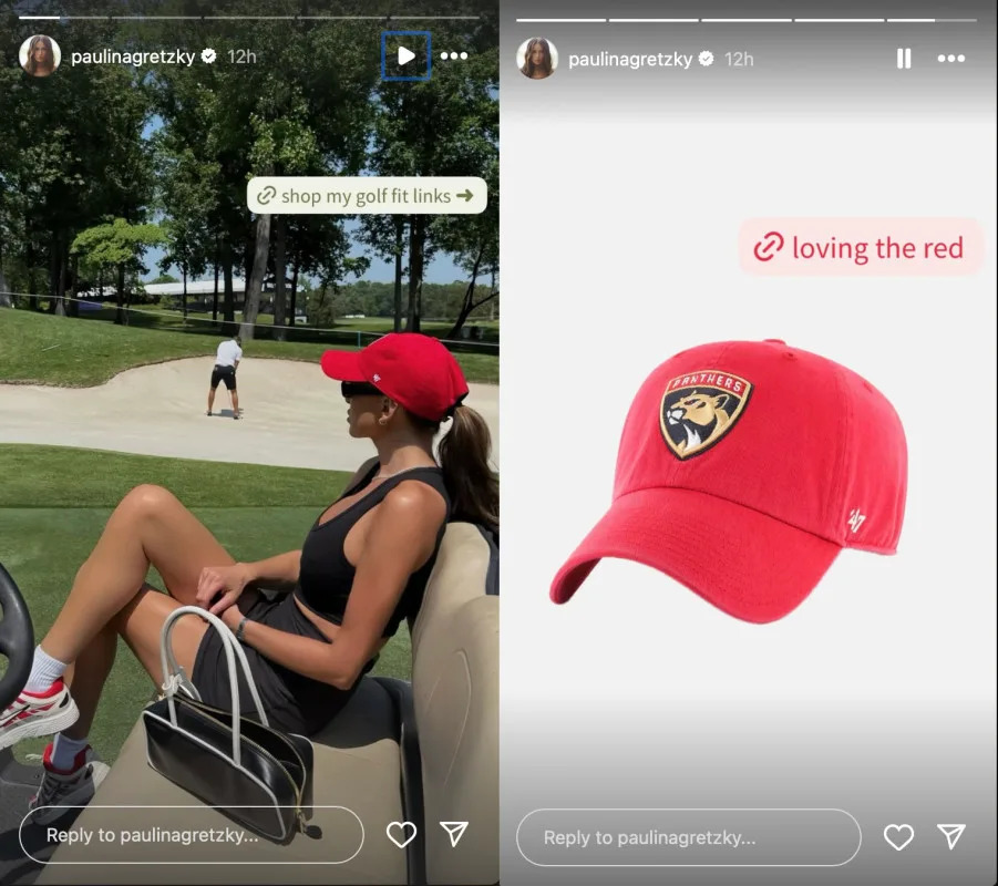 Wayne Gretzky's daughter Paulina Gretzky shows off her Florida Panthers-themed outfit on SaturdayInstagram &lpar;&commat;paulinagretzky&rpar;