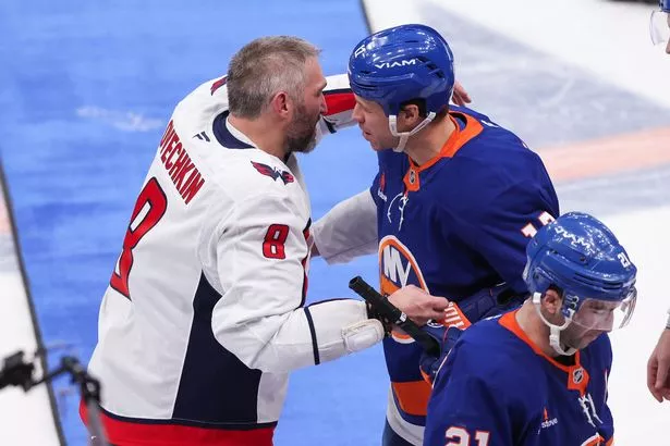 Alex Ovechkin congratulated Martin in his final home game