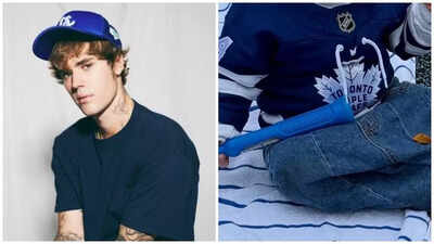 Justin Bieber shares photo of baby Jack Blues in his Maple Leafs jersey; posts adorable pictures from family vacay