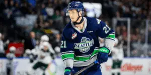 Radim Mrtka skating for the Seattle Thunderbirds