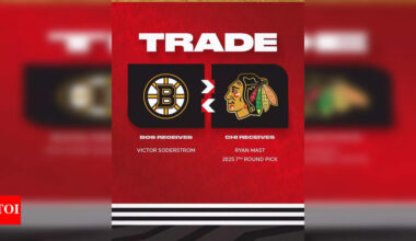 NHL Trade news: The Chicago Blackhawks send Victor Söderström to Boston Bruins for Ryan Mast and a draft pick | NHL News