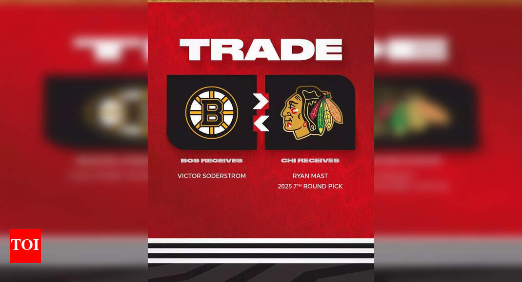NHL Trade news: The Chicago Blackhawks send Victor Söderström to Boston Bruins for Ryan Mast and a draft pick | NHL News