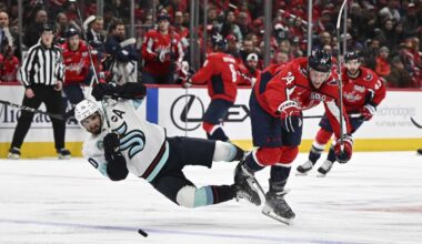 Alex Ovechkin scores his 886th goal to seal the Capitals' 4-2 win over the Kraken