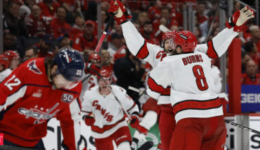 Hurricanes ride on Jaccob Slavin’s overtime shots to beat Capitals