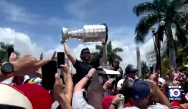 Stanley Cup takes break for repairs as Panthers championship celebrations continue