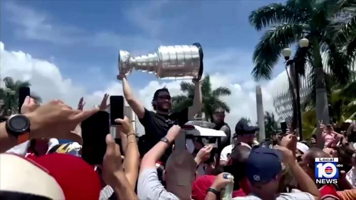 Stanley Cup takes break for repairs as Panthers championship celebrations continue