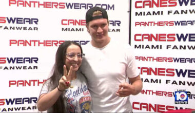 Panthers players signing autographs, meeting with fans as Stanley Cup celebrations continue