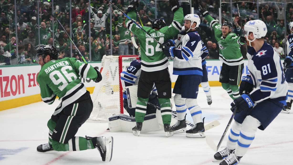 Mikko Rantanen has a goal and 2 assists for Stars in 5-2 win over Jets to take a 2-1 series lead