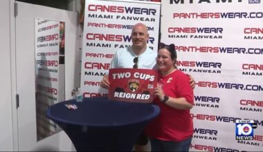 Panthers continue Stanley Cup celebration meeting fans in Davie