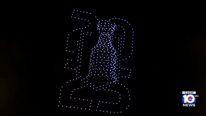 Sunrise holds pop-up drone show to honor Florida Panthers