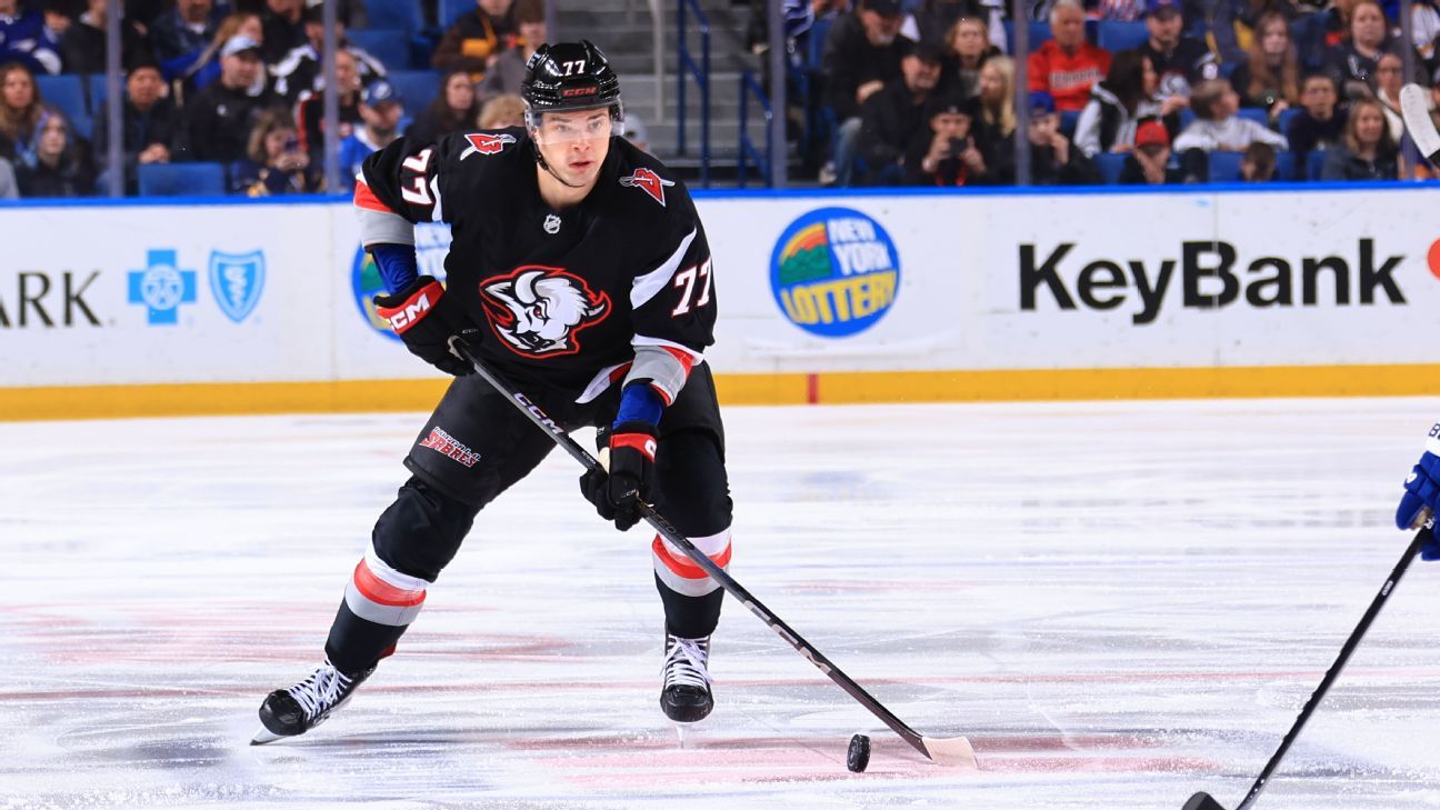 Sabres trade JJ Peterka to Mammoth for Doan, Kesselring