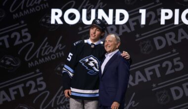 Utah Mammoth 'take a swing' with Caleb Desnoyers at No. 4 in NHL draft