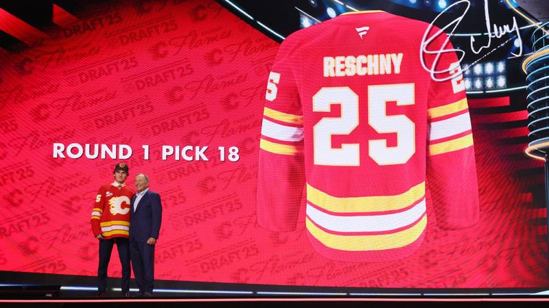 Cole Reschny selected 18th overall by Calgary Flames in 2025 NHL Draft