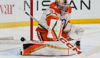 Red Wings acquire goalie John Gibson from the Ducks in a trade at the NHL draft