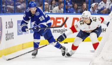 Tkachuk stars in his return by scoring twice as the Panthers top Lightning 6-2 in series opener