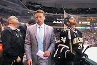 Dallas head coach Glen Gulutzan walks out of the bench area after the final horn sounds in...