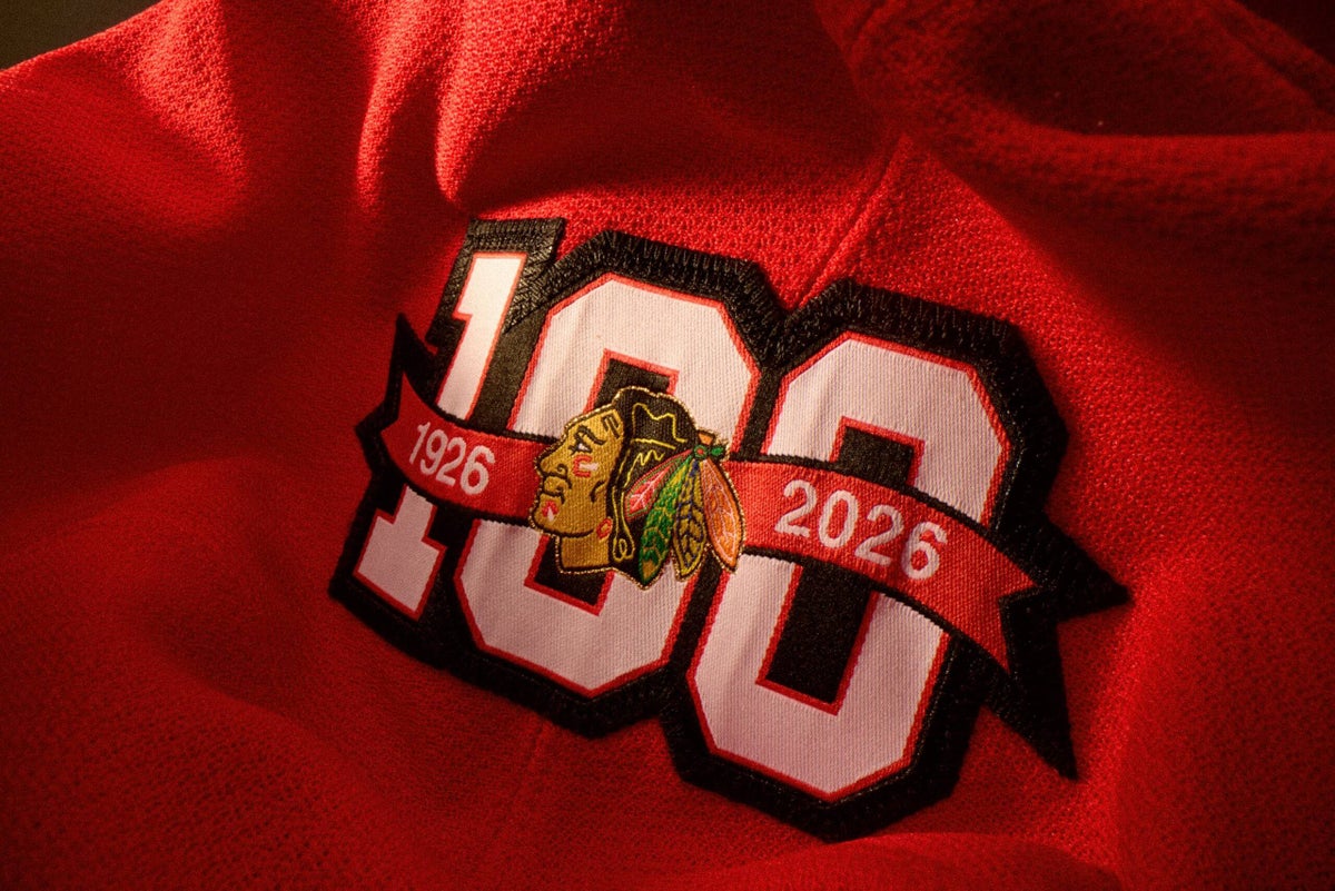 Blackhawks unveil home jersey for centennial season