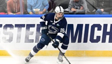 Penn State Center Charlie Cerrato is selected 49th overall.