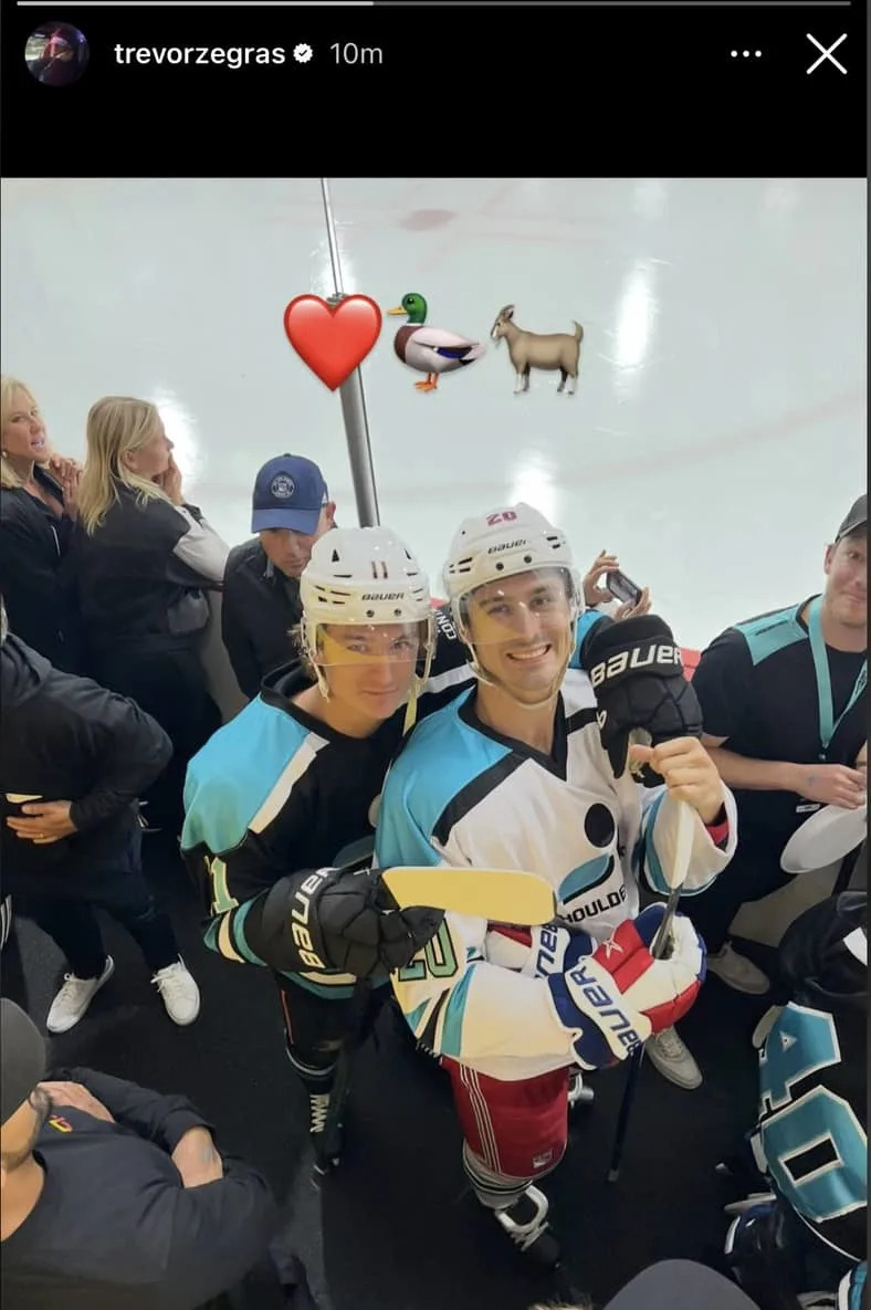 <em>Zegras shared via Instagram @trevorzegras</em>