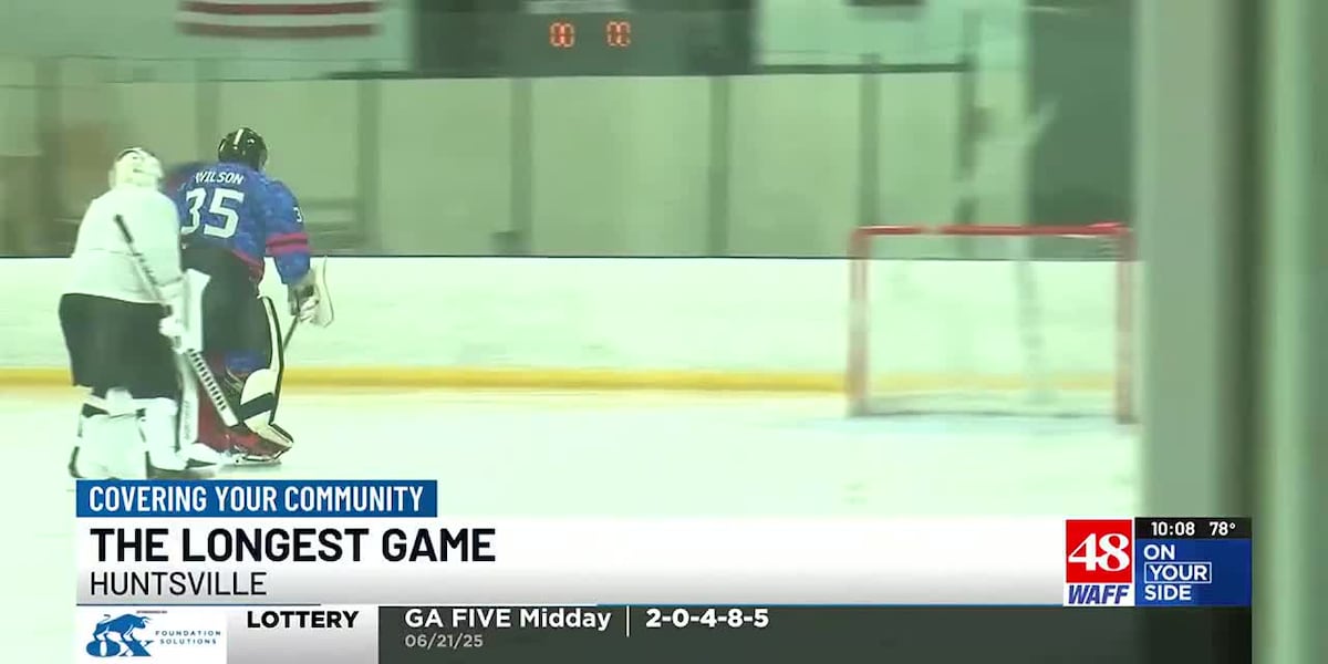 Huntsville’s annual 12-hour-long hockey game raises money for cancer research