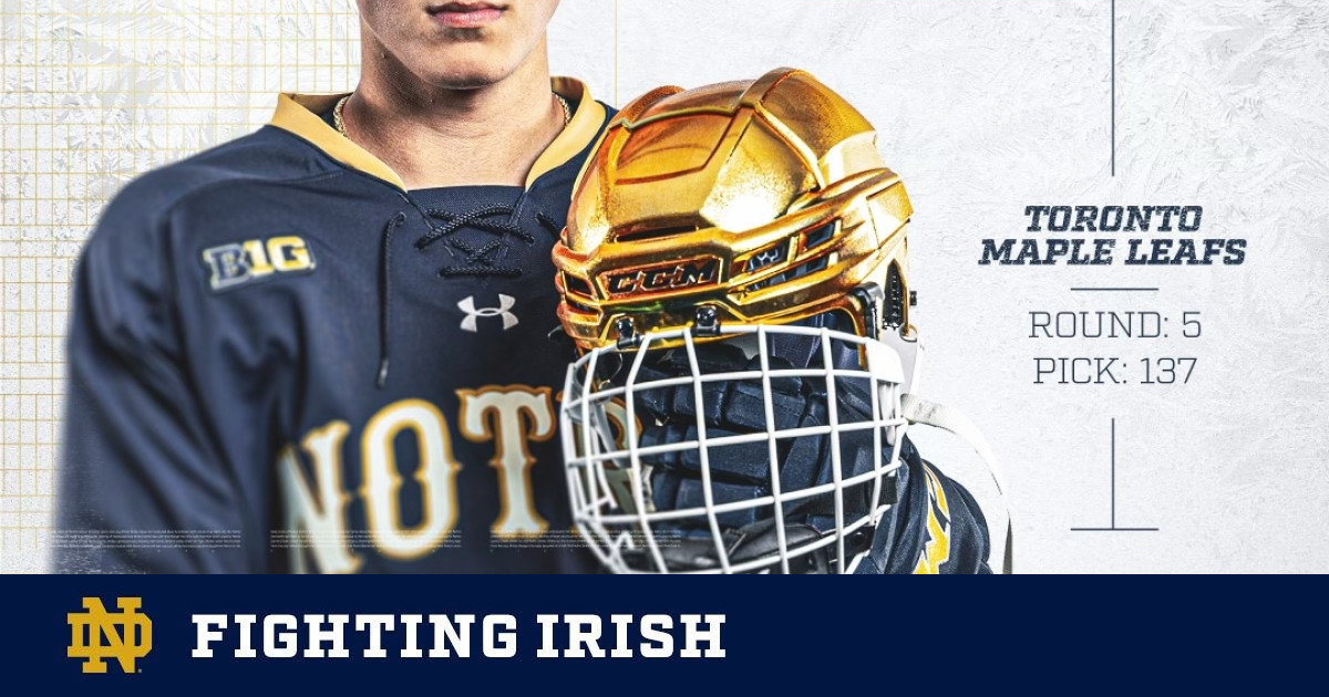 Maple Leafs Select Irish Freshman In 2025 NHL Entry Draft – Notre Dame Fighting Irish – Official Athletics Website