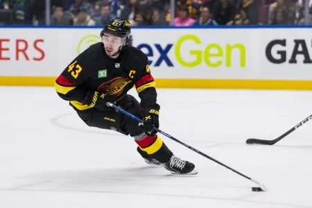 Vancouver Canucks captain Quinn Hughes.