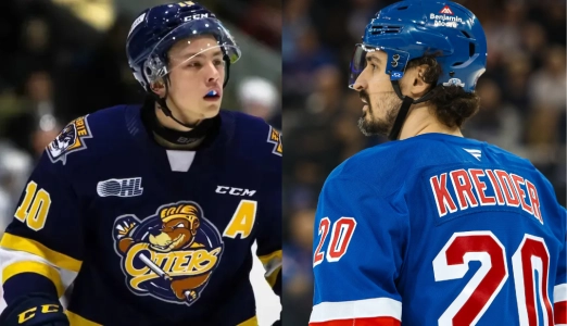 Anaheim Ducks prospect Carey Terrance and Chris Kreider #nhl #ducks #rangers
