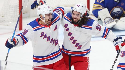 Chris Kreider and Mika Zibanejad