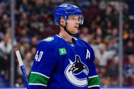 Vancouver Canucks forward Elias Pettersson. Vancouver Canucks forward Elias Pettersson.