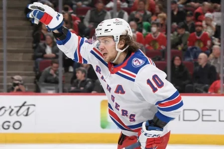 Artemi Panarin with the Rangers