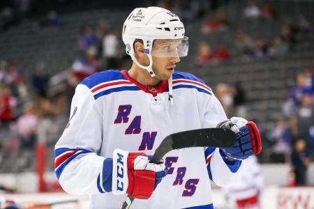 Nick Bonino with the Rangers Nick Bonino with the Rangers