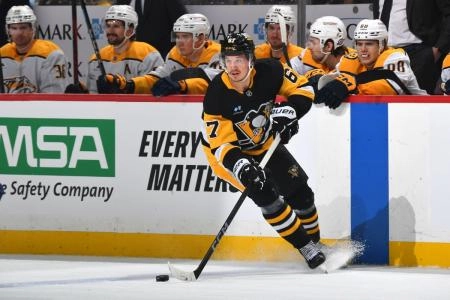 Rickard Rakell with the Pittsburgh Penguins. Rickard Rakell with the Pittsburgh Penguins.