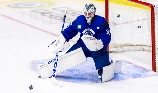 Vancouver Canucks goaltender Thatcher Demko.