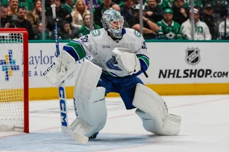 Vancouver Canucks goaltender Thatcher Demko.