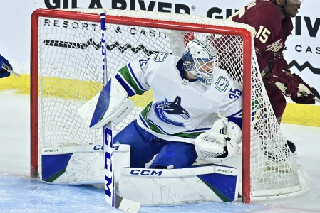 Vancouver Canucks goaltender Thatcher Demko.