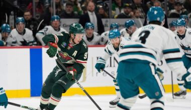 Eriksson Ek, Kaprizov return to lead the Wild past the Sharks, 8-7 in overtime