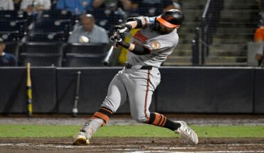 Baltimore Orioles' Colton Cowser hits a three-run home run during the sixth inning of a baseball game against the Tampa Bay Rays, Thursday, June 19, 2025, in Tampa, Fla. (AP Photo/Jason Behnken)